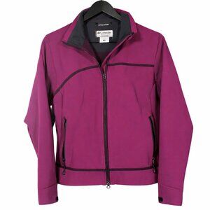 Columbia Jacket Women Medium Titanium Softshell Full Zip Berry Magenta Outdoor